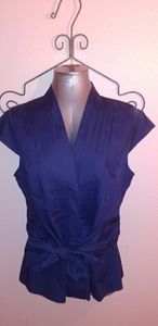 Anne Klein Navy Cotton Top